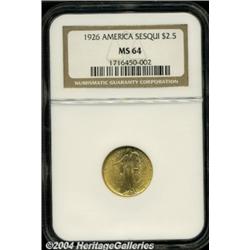 1926 $2 1/2 Sesquicentennial MS64 NGC. Well