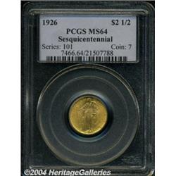 1926 $2 1/2 Sesquicentennial MS64 PCGS.