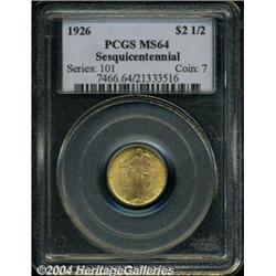1926 $2 1/2 Sesquicentennial MS64 PCGS.
