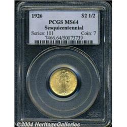 1926 $2 1/2 Sesquicentennial MS64 PCGS. Bright