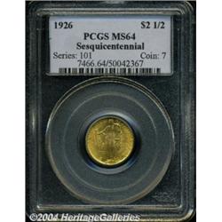 1926 $2 1/2 Sesquicentennial MS64 PCGS. Bright