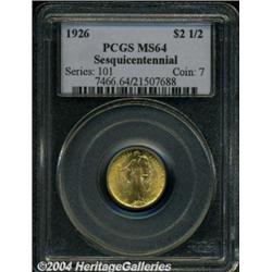 1926 $2 1/2 Sesquicentennial MS64 PCGS.