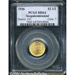 1926 $2 1/2 Sesquicentennial MS64 PCGS. Well