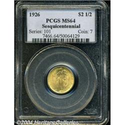 1926 $2 1/2 Sesquicentennial MS64 PCGS. A few