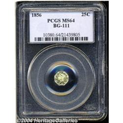 1856 25C Liberty Octagonal 25 Cents, BG-111,