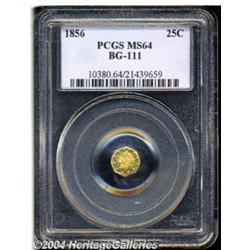 1856 25C Liberty Octagonal 25 Cents, BG-111,