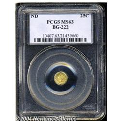 Undated 25C Liberty Round 25 Cents, BG-222,