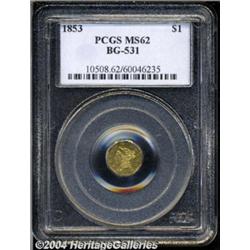 1853 $1 Liberty Octagonal 1 Dollar, BG-531,