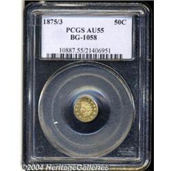 1875/3 50C Indian Round 50 Cents, BG-1058,