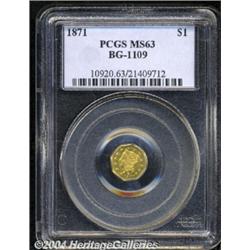 1871 $1 Liberty Octagonal 1 Dollar, BG-1109,