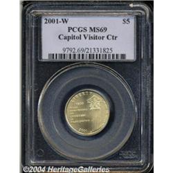 2001-W $5 Capitol Visitor's Center MS69 PCGS.