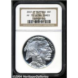 2001-P S$1 Buffalo PR70 Ultra Cameo NGC. The