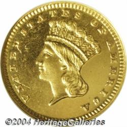 1887 G$1 Gold Dollar PR63 PCI (PR63 Obverse