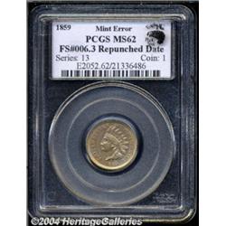 1859 1C Indian Cent MS62 PCGS. Eagle Eye Photo