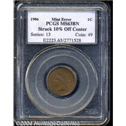1906 1C Indian Cent--Struck 10% Off
