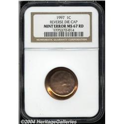 1997 1C Lincoln Cent--Reverse Die Cap--MS67