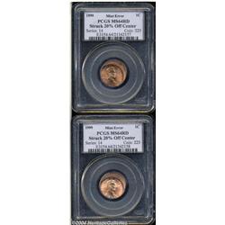 1999 1C Lincoln Cent--Struck 20% Off