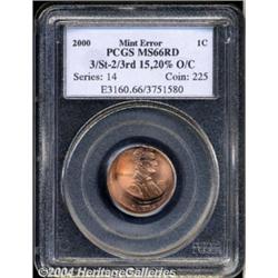 2000 1C Lincoln Cent-Triple Struck, Second and