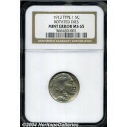 1913 5C Type One Buffalo Nickel--Rotated