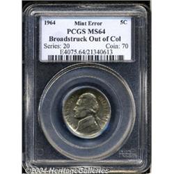 1964 5C Jefferson Nickel--Broadstruck Out of