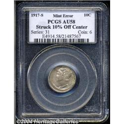 1917-S 10C Mercury Dime--Struck 10% Off