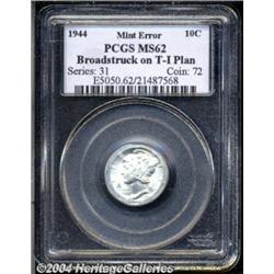 1944 10C Mercury Dime--Broadstruck on Type One