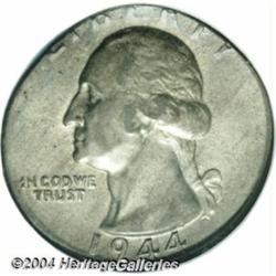 1944 25C Washington Quarter--Struck on 5C