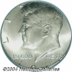 1964 Kennedy Half Dollar 50C--Struck on a