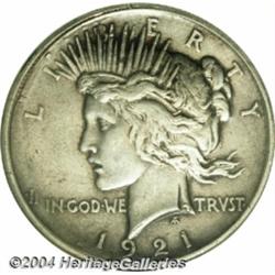 1921 S$1 Peace Dollar--Double Struck in