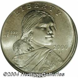 2000-P $1 Sacagawea Dollar--Struck on a