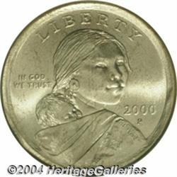 2000-P $1 Sacagawea Dollar--Struck on a