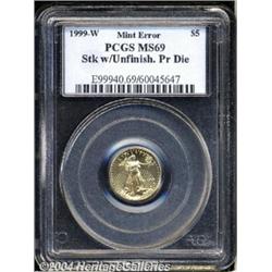 1999-W G$5 Tenth-Ounce Gold Eagle--Struck with
