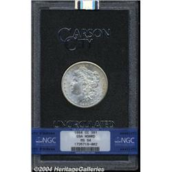 1884-CC S$1 MS64 NGC. A blush of medium peach