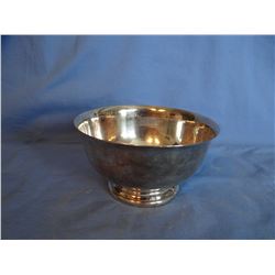 Gorham 5" tea slop bowl; Wilcox pewter tea set & Silver plated tray