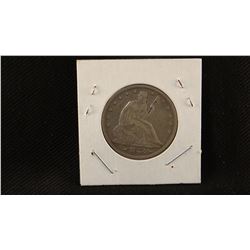1873 Seated Liberty half dollar, arrows at date, fine