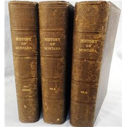 Raymer, Robert George, MONTANA THE LAND OF THE PEOPLE, 1930, 1st, 3 vols., rare, near fine, leather