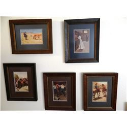5 Maynard Dixon framed prints, ca. 1911