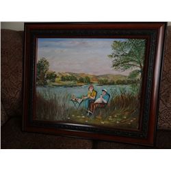 Alice Bair painting The Good Life, Judith Gap, MT, 16" x 20", framed