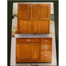 Hoosier kitchen cabinet, horizontal tamber, excellent condition