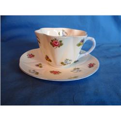 Shelley cup and saucer set, Rose, Pansey, pattern