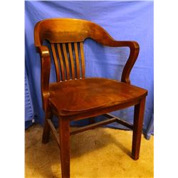 Oak chair, from Bank in Reserve, MT