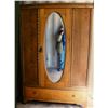 Image 1 : Oak wardrobe, beveled mirror