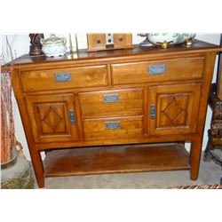 Oak-style buffet, 48" x 35" x 17"