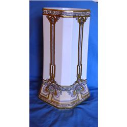 M & Z, Austria art deco vase, 14" h