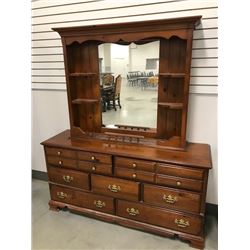 Dresser w/ mirror, 74" h x 64" w