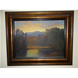 Michele Kapor, Bridge River at Sunrise, oil on canvas