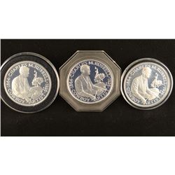 3 C. M. Russell Commemorative coins