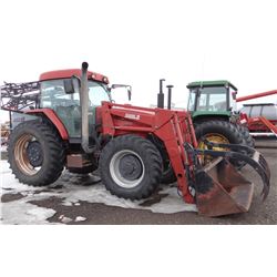 1998 Case IH MX120 tractor, MFWD, 8676 hrs., w/Case IH L300 loader & grapple