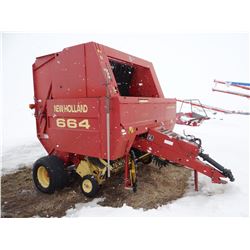 1998 NH 664 round baler, twine tie, 540 pto