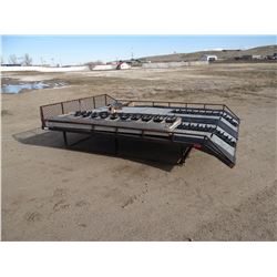 Snowmobile deck, fits 8' pickup bed, w/ ramp